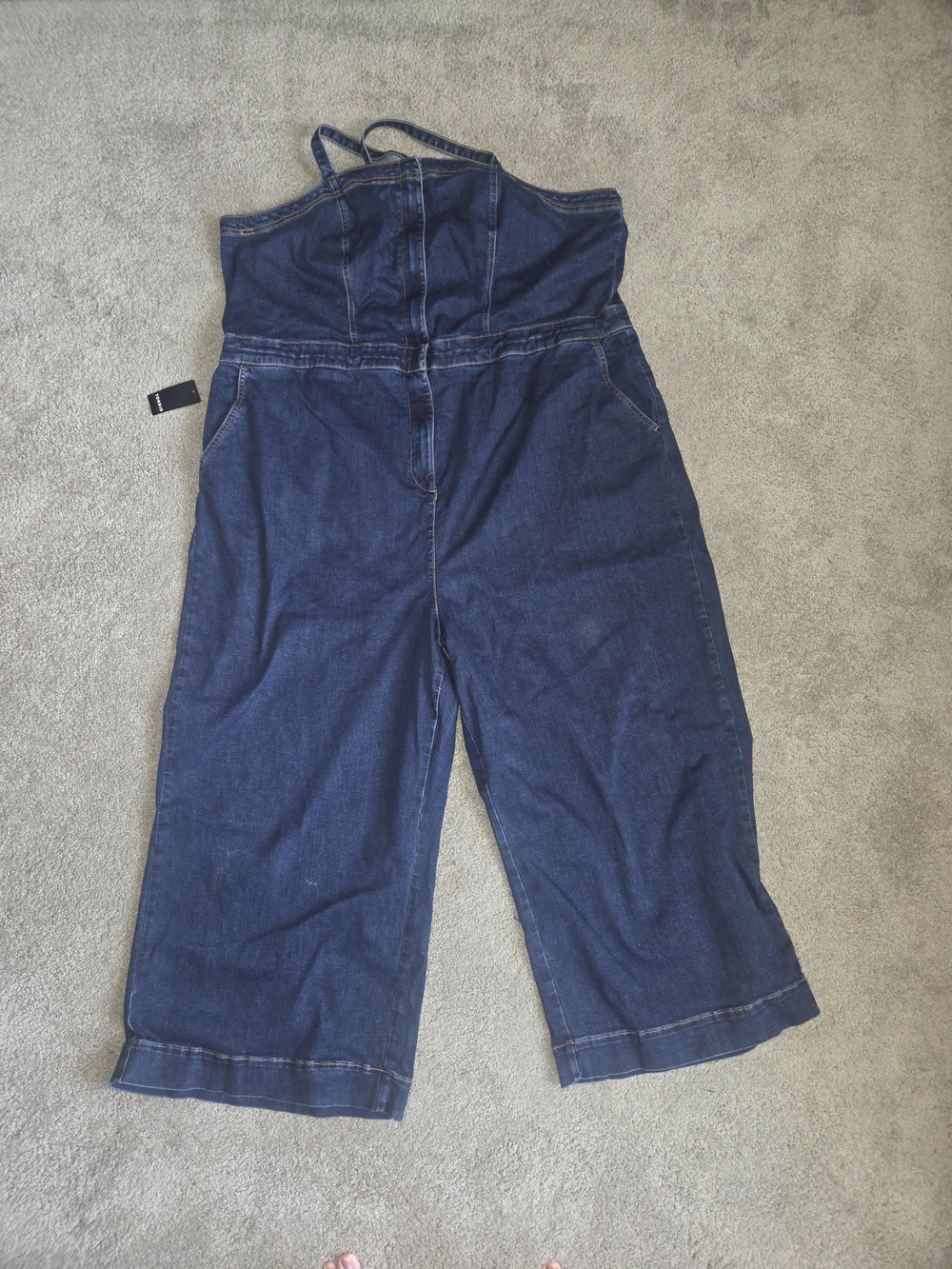 torrid Dark Blue Denim Jumpsuit Romper